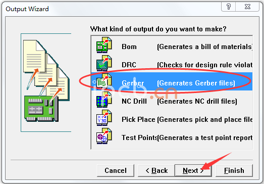 Gerber (generates gerber files),继续下一步 Gerber (generates gerber files),继续下一步
