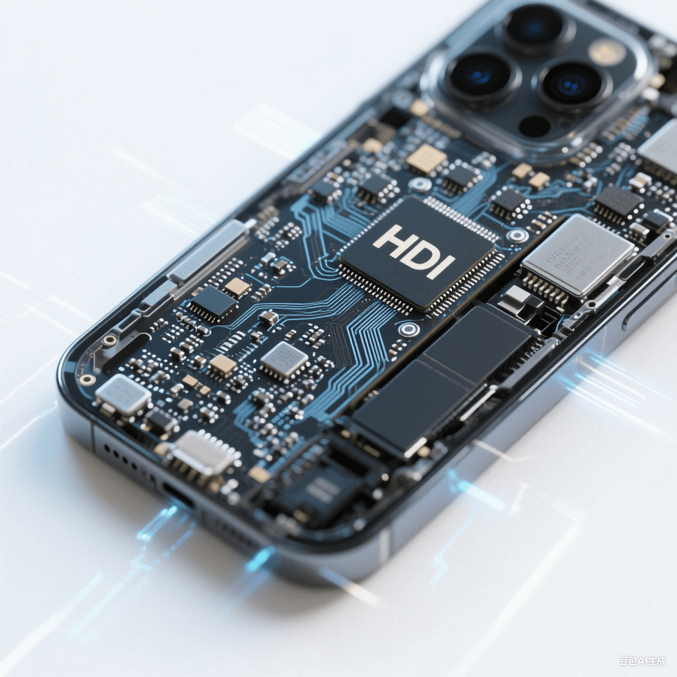 HDI 技术在智能手机主板中的应用。 HDI 技术在智能手机主板中的应用。