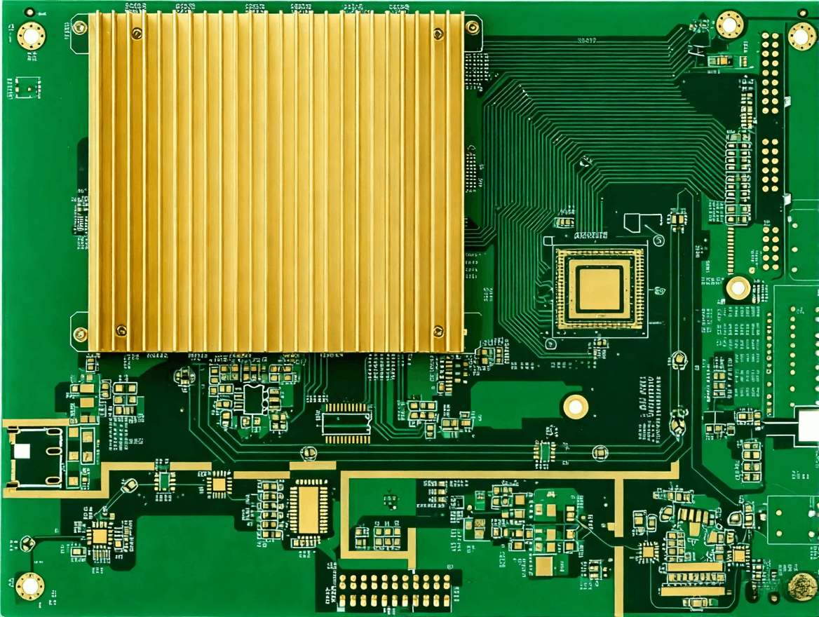 工控主板 PCB 细节图，展示精细线路与元件排布