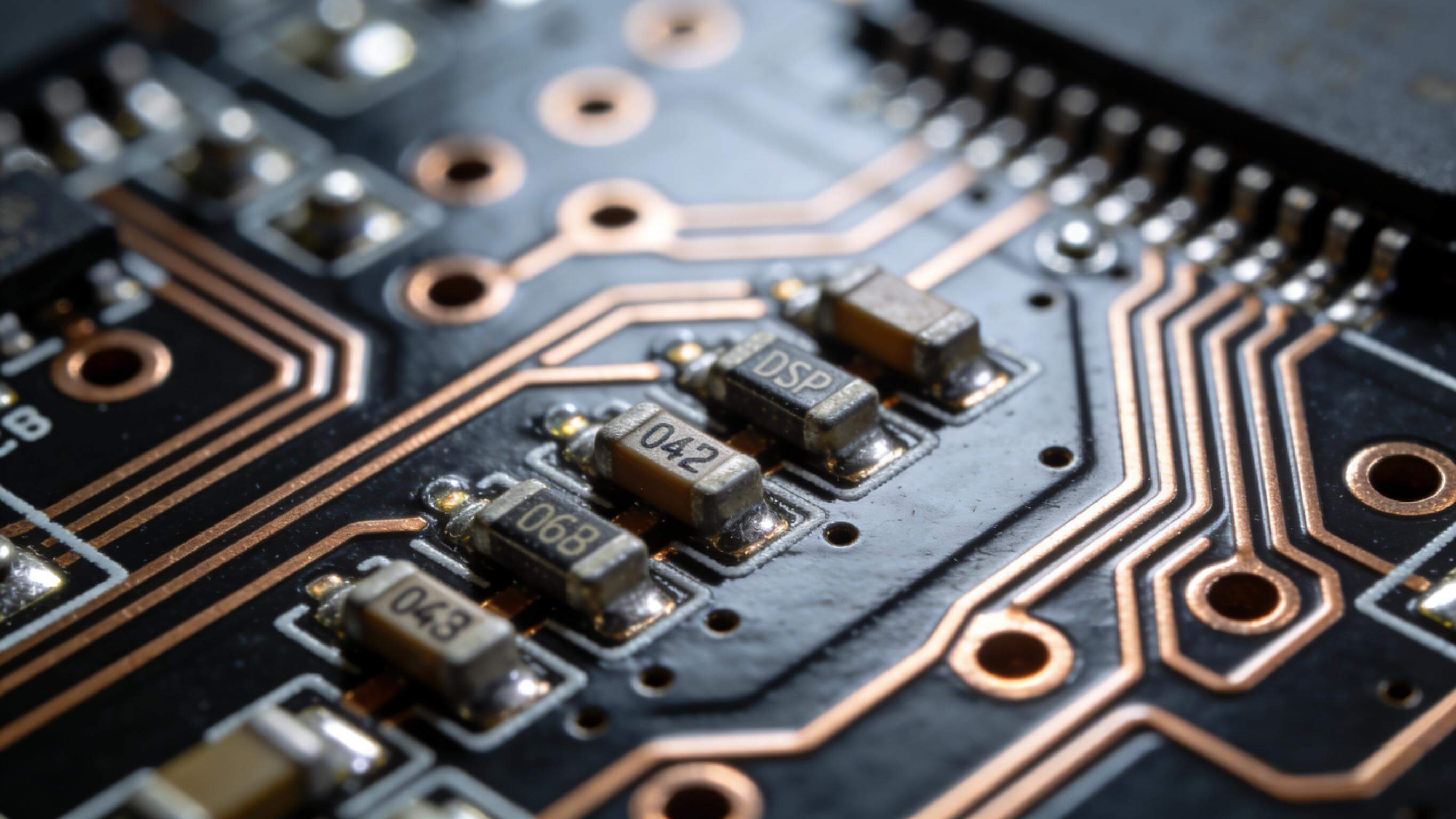 高速PCB上DSP电源引脚附近紧密放置的去耦电容 高速PCB上DSP电源引脚附近紧密放置的去耦电容